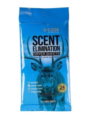 CODE BLUE SCENT ELIMINATOR DRYER SHEETS